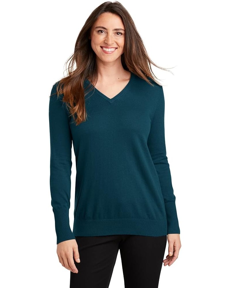 Women's VNeck Sweater Moroccan Blue $18.49 Hats & Caps