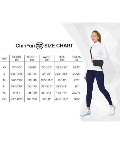 Women's Fleece Lined Leggings Water Resistant Warm Winter Hiking Pants High Waist Thermal Tights with Pockets Navy $12.25 Act...