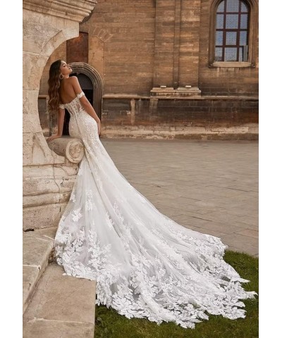 Lace Beach Wedding Dresses for Bride 2023 Beaded Boho Wedding Gowns for Women X3 Ivory $43.68 Dresses