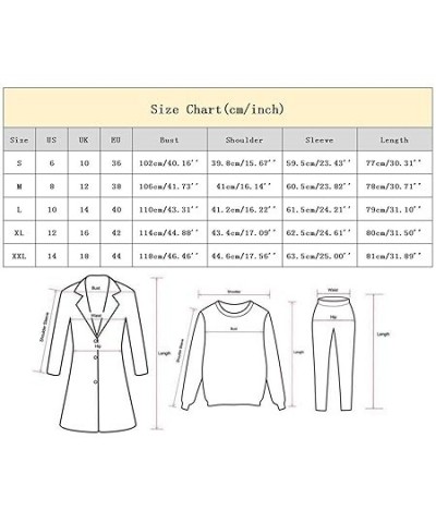 Vest Women's Printed Cardigan Formal Suit Long Sleeve Lapels Business Office Jacket Coat Blouse Vest (Orange, L) XX-Large Blu...