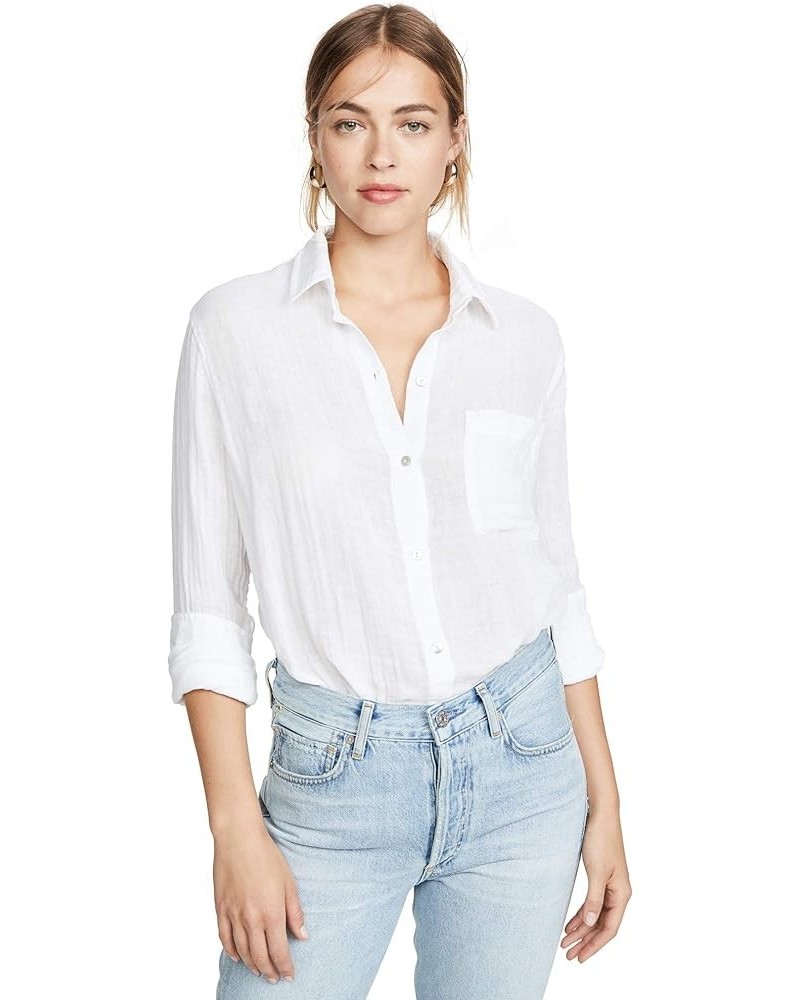 Women's Long Sleeve White $60.55 Blouses