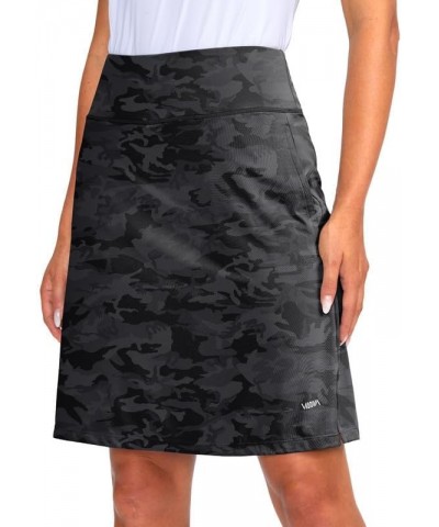 Women's 20" Knee Length Skorts Skirts UPF50+ Athletic Tennis Golf Skirt for Women Casual Summer Skirts Grey Camo $23.77 Skorts