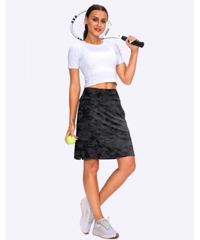 Women's 20" Knee Length Skorts Skirts UPF50+ Athletic Tennis Golf Skirt for Women Casual Summer Skirts Grey Camo $23.77 Skorts