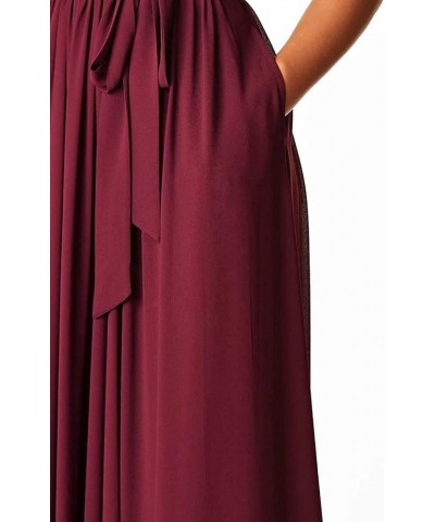 Chiffon V-Neck Short Sleeve Bridesmaid Dresses for Wedding with Pockets Corset Formal Evening Party Gown Taupe $25.20 Dresses