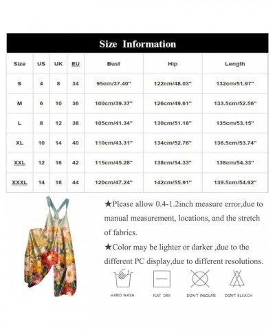 Womens Straps Jumpsuits Dressy, Vintage Print Overall Jumpsuit Casual Loose Jumpsuit Romper 14-blue $32.55 Jumpsuits