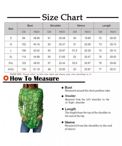 Oversize Tops for Women Casual Long Sleeve Loose T-Shirts Round Neck Cute Tunic Tops Lightweight Print Tees Blouses 04-green ...