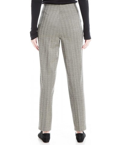 Women's Double Knit Slim Trouser Black/Taupe Herringbone-ym-xy211228 $21.31 Pants