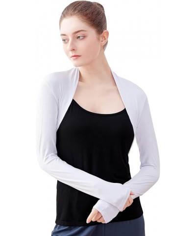 Modal Cotton Teens Women Bolero Shrug for Dance, Leotards, Dress White $12.20 Sweaters