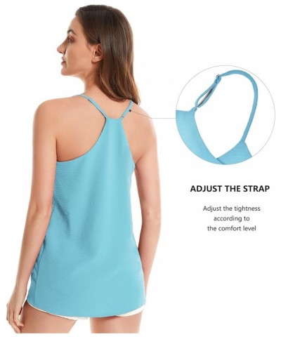 Women's Tank Tops, Sexy Camisole Cute Loose Fit Blouses Shirt 4-light Blue $7.79 Tanks