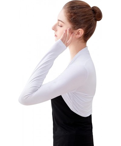 Modal Cotton Teens Women Bolero Shrug for Dance, Leotards, Dress White $12.20 Sweaters