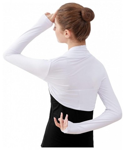 Modal Cotton Teens Women Bolero Shrug for Dance, Leotards, Dress White $12.20 Sweaters