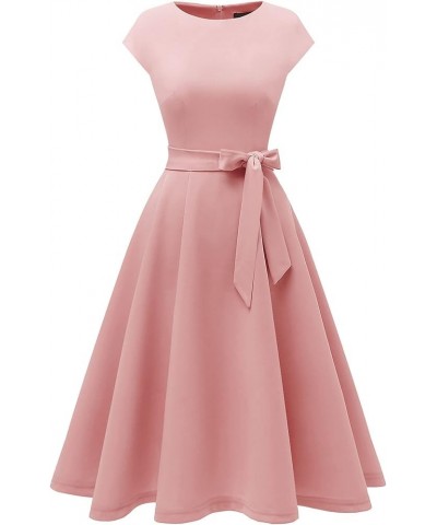 Women's Cocktail Vintage Dresses 2024 Modest Wedding Guest Dress, Prom & Bridesmaid Dustyrose $17.50 Dresses