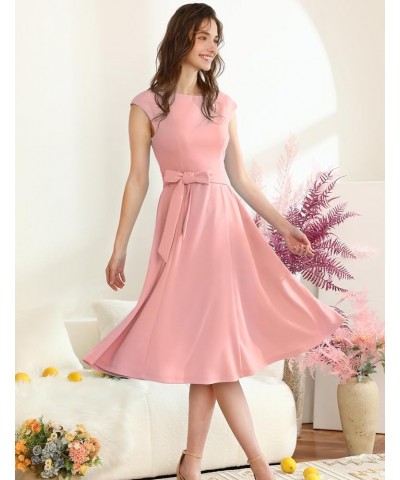 Women's Cocktail Vintage Dresses 2024 Modest Wedding Guest Dress, Prom & Bridesmaid Dustyrose $17.50 Dresses