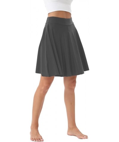 Women's 21" Swim Skorts High Waist Tummy Control Modest Swim Skirt with Shorts Swimsuit Bikini Bottoms Grey $15.84 Swimsuits