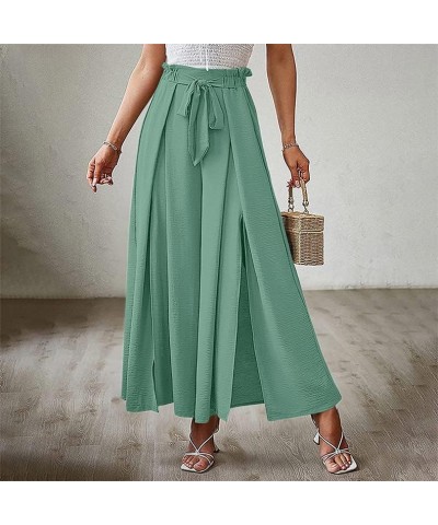 Women Casual Pants Wide Leg Beach Trendy Elastic Waist Work Loose Pants Palazzo Plus Size Flowy Trousers Sweatpants W $5.00 P...