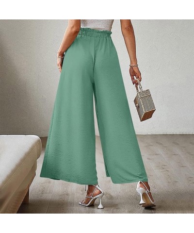 Women Casual Pants Wide Leg Beach Trendy Elastic Waist Work Loose Pants Palazzo Plus Size Flowy Trousers Sweatpants W $5.00 P...