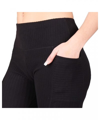 Solid Ribbed Leggings with Pockets Navy $14.78 Leggings