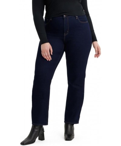 Women's 724 High Rise Straight Jeans (Also Available in Plus) Plus Size Cast Shadows - Dark Indigo $13.51 Jeans