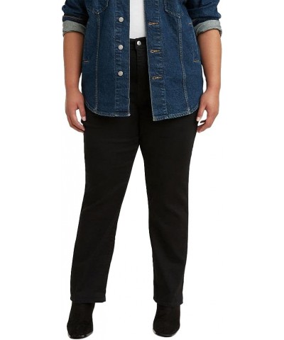 Women's 724 High Rise Straight Jeans (Also Available in Plus) Plus Size Soft Black $13.51 Jeans