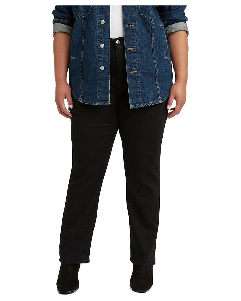 Women's 724 High Rise Straight Jeans (Also Available in Plus) Plus Size Soft Black $13.51 Jeans