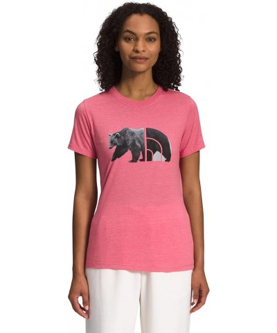 Women's Short Sleeve TNF Bear Tee Cosmo Pink Heather $17.08 Activewear