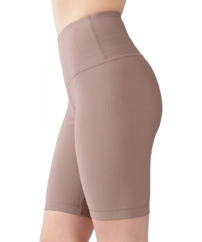 High Waist Power Flex Yoga Shorts - Tummy Control Biker Shorts for Women Auburn Night 9" Ribbed $16.49 Lingerie