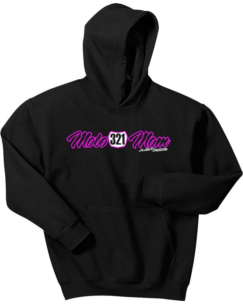 Moto Mom Motocross Number Plate Custom Personalized Hoodie Sweat Shirt Bright Pink $27.30 Activewear