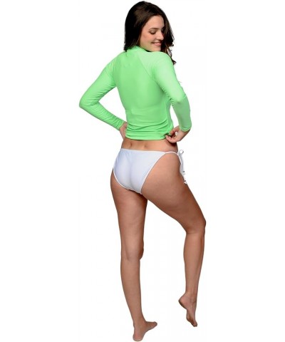 Women's UV Sun Protection Long Sleeve Rash Guard Wetsuit Swimsuit Top Seafoam $11.98 Swimsuits