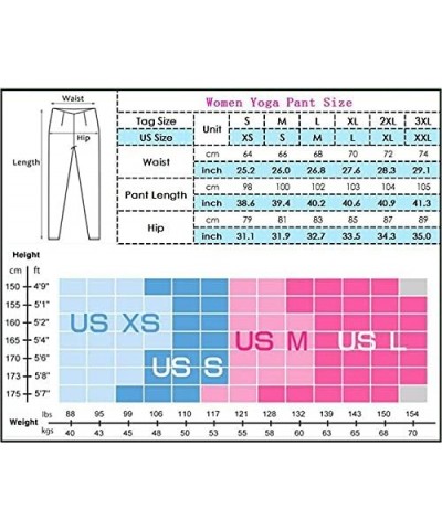 Women's High Waisted Yoga Pants with Pockets Tummy Control Yoga Pants Workout Running Legging Yg7088 $12.19 Activewear