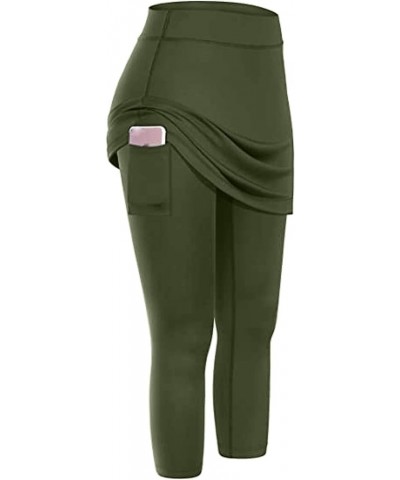 Plus Size Leggings Pants Casual Women Plus Fashion Size Waist Yoga Pants Flare Yoga Pants for Women Fleece Lined Army Green-c...