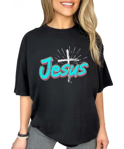 Religious Faith Jesus Cross Christian Shirt Prayer Women T-Shirts Black Design-3 $11.15 Others