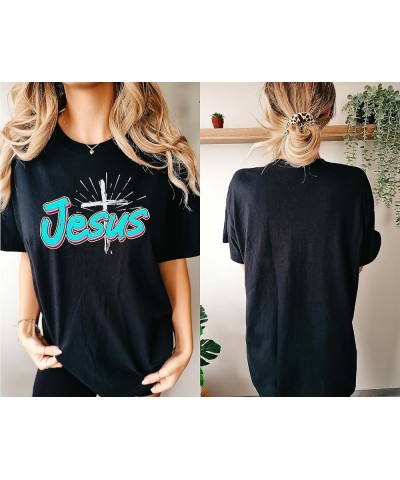 Religious Faith Jesus Cross Christian Shirt Prayer Women T-Shirts Black Design-3 $11.15 Others