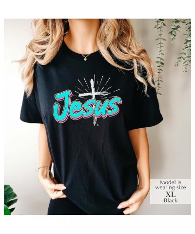 Religious Faith Jesus Cross Christian Shirt Prayer Women T-Shirts Black Design-3 $11.15 Others