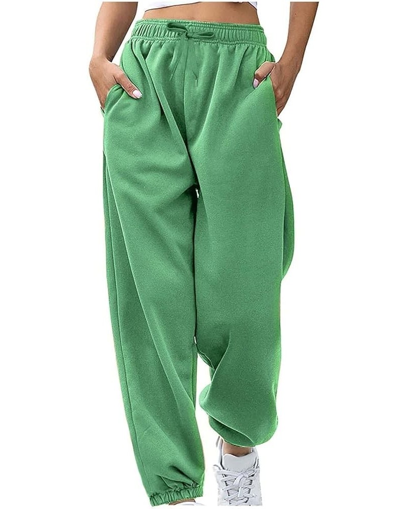 Women's Cinch Bottom Sweatpants Pockets High Waist Spory Gym Athletic Fit Jogger Pants Lounge Elastic Waist Stretchy Trousers...