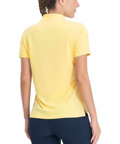 Polo Shirts for Women Golf Shirts V Neck Collared Tennis Shirts Quick Dry Sun Protection Lightweight Yellow $13.76 Shirts