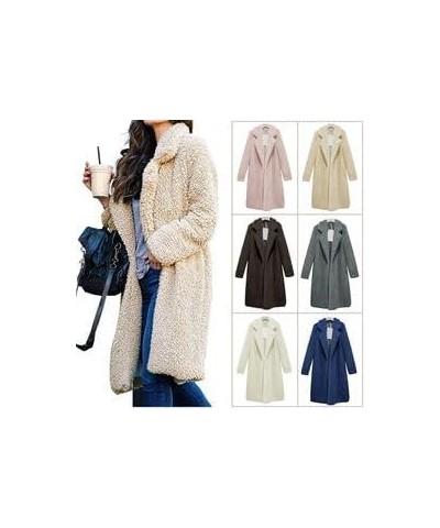 Women's Long Lapel Faux fur Jacket Shaggy Coat Warm Outerwear Cardigan Parka Overcoat Fuzzy Fleece Jacket Outwear A Light Apr...