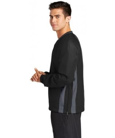 Tipped V-Neck Windbreaker Black/Graphite $30.80 Jackets