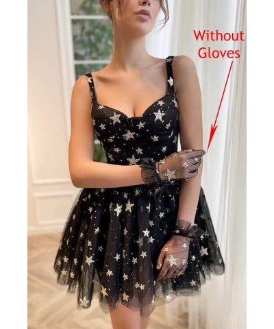 Sparkly Starry Tulle Homecoming Dresses for Teens Short Sleeveless Formal Prom Party Gowns 01-dusty Blue $24.20 Dresses