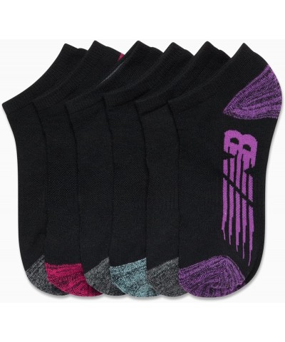 Women's Athletic Socks - Cushion Low Cut Ankle Socks (6 Pack) Black Multi (Mesh) $13.20 Activewear