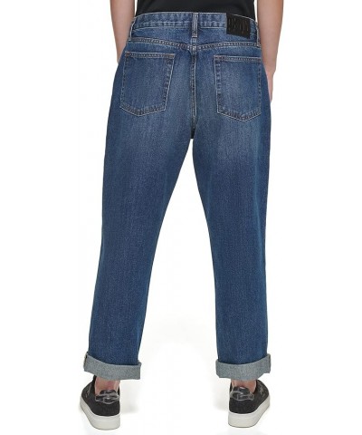 Women's Slim Straight Crop Jeans Dark Wash $8.86 Jeans