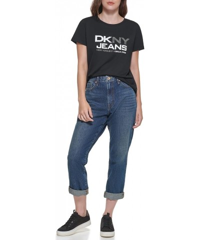 Women's Slim Straight Crop Jeans Dark Wash $8.86 Jeans