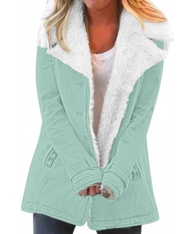 Sweater Coat for Women Women Casaul Winter Fashionable Long Sleeve Solid Pocket Cardigan Button Top Unforgotten Mint Green $1...