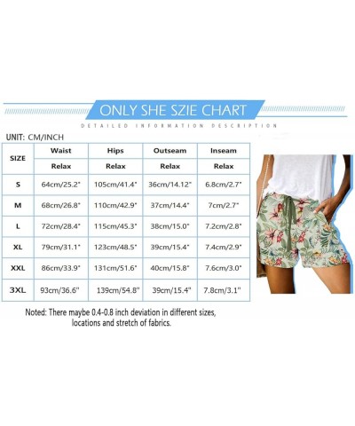 Womens Casual Drawstring Shorts Summer Elastic Waist Shorts Pocketed Pants A-beige Khaki $12.64 Activewear