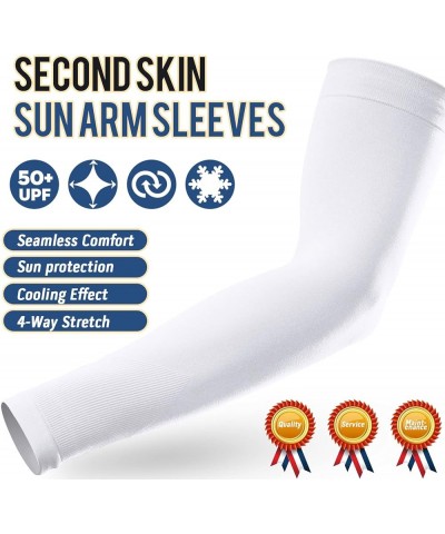 Arm Sleeves for Men Women,Compression Sleeves to Cover Arms for Men Working,Sun Sleeves for Men UV Protection 4 Pairs White $...