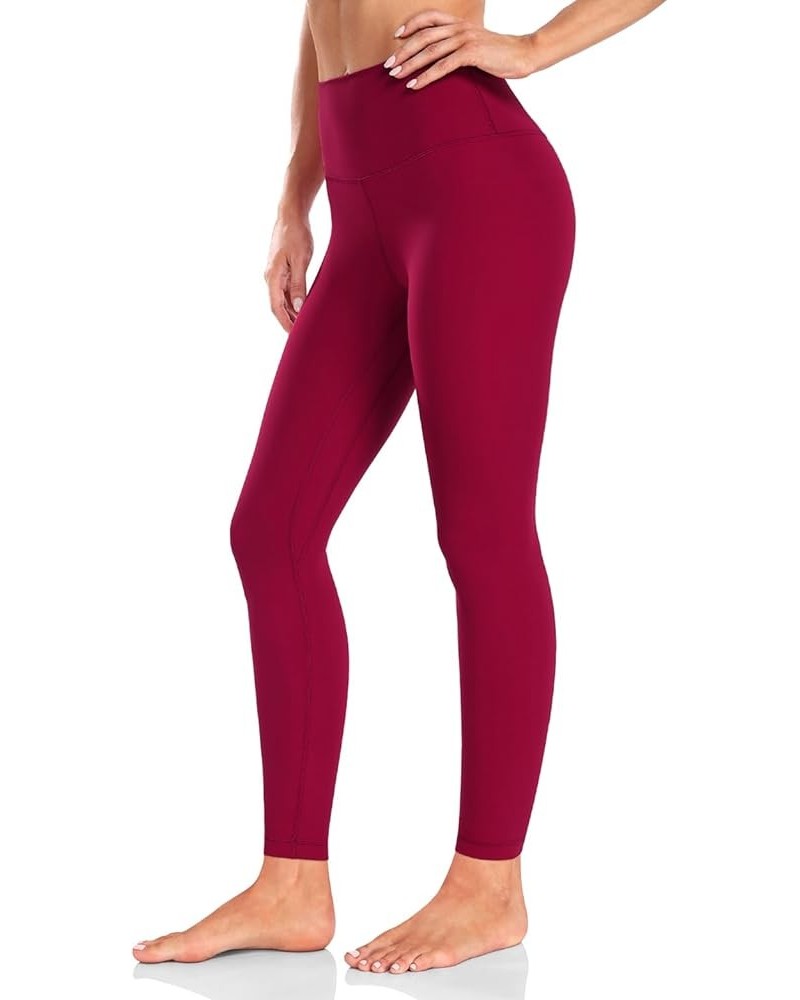 Essential/Workout Pro Full Length Yoga Leggings, Women's High Waisted Workout Compression Pants 28'' Essential Persian Red $1...