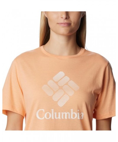 Women's Bluebird Day Relaxed Crew Neck Peach Heather/Csc Stacked Graphic $10.14 Activewear