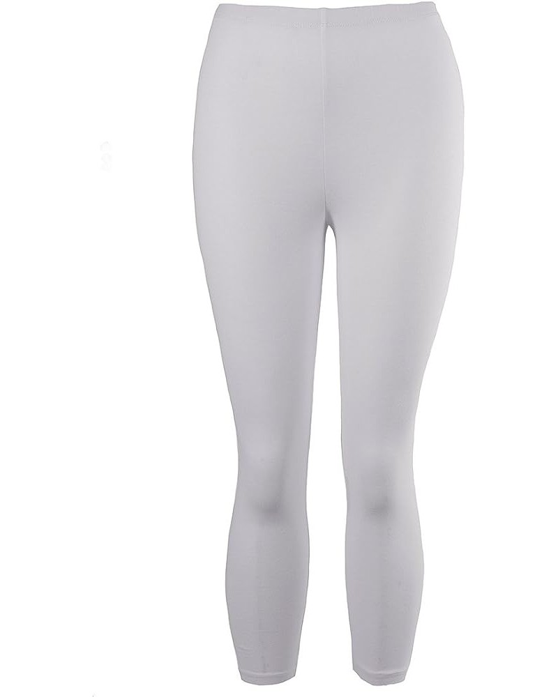 iCantoo/Sun Moda Stretch Cotton Jersey Capri Made in USA White $15.48 Pants