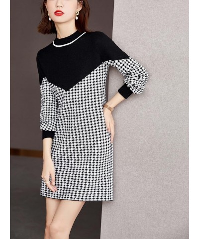 Women's Casual Sweater Long Sleeve Button Down Knit A-line Mini Dress 22034 Style $23.21 Dresses