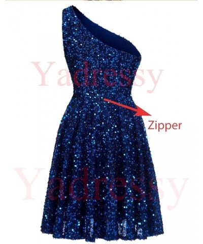 Women's One Shoulder Sequin Homecoming Dresse for Teens A line Short Prom Cocktail Dress for Junior YE825 Aqua $12.99 Dresses