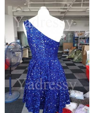 Women's One Shoulder Sequin Homecoming Dresse for Teens A line Short Prom Cocktail Dress for Junior YE825 Aqua $12.99 Dresses